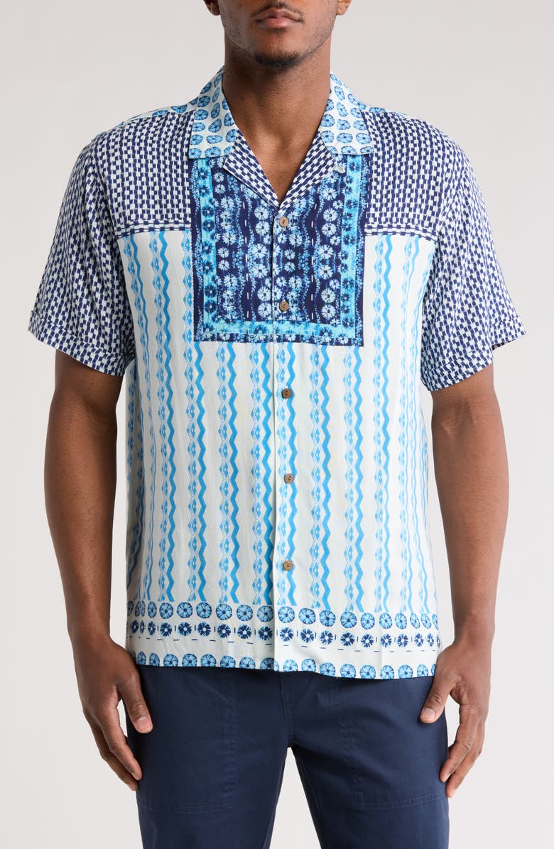Raga Mixed Print Camp Shirt, Main, color,