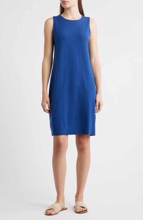 Eileen Fisher Jersey Shift Midi Dress