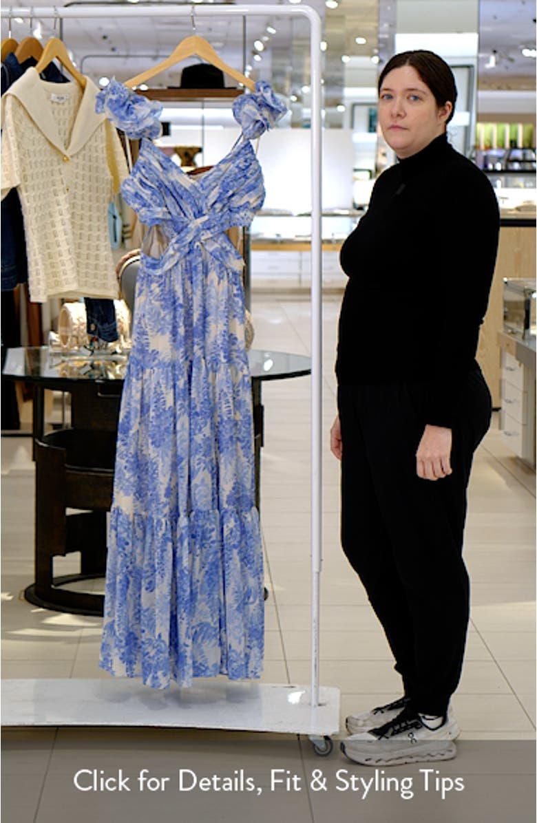 Frittilaria Floral Cutout Detail Maxi Dress, sales video thumbnail