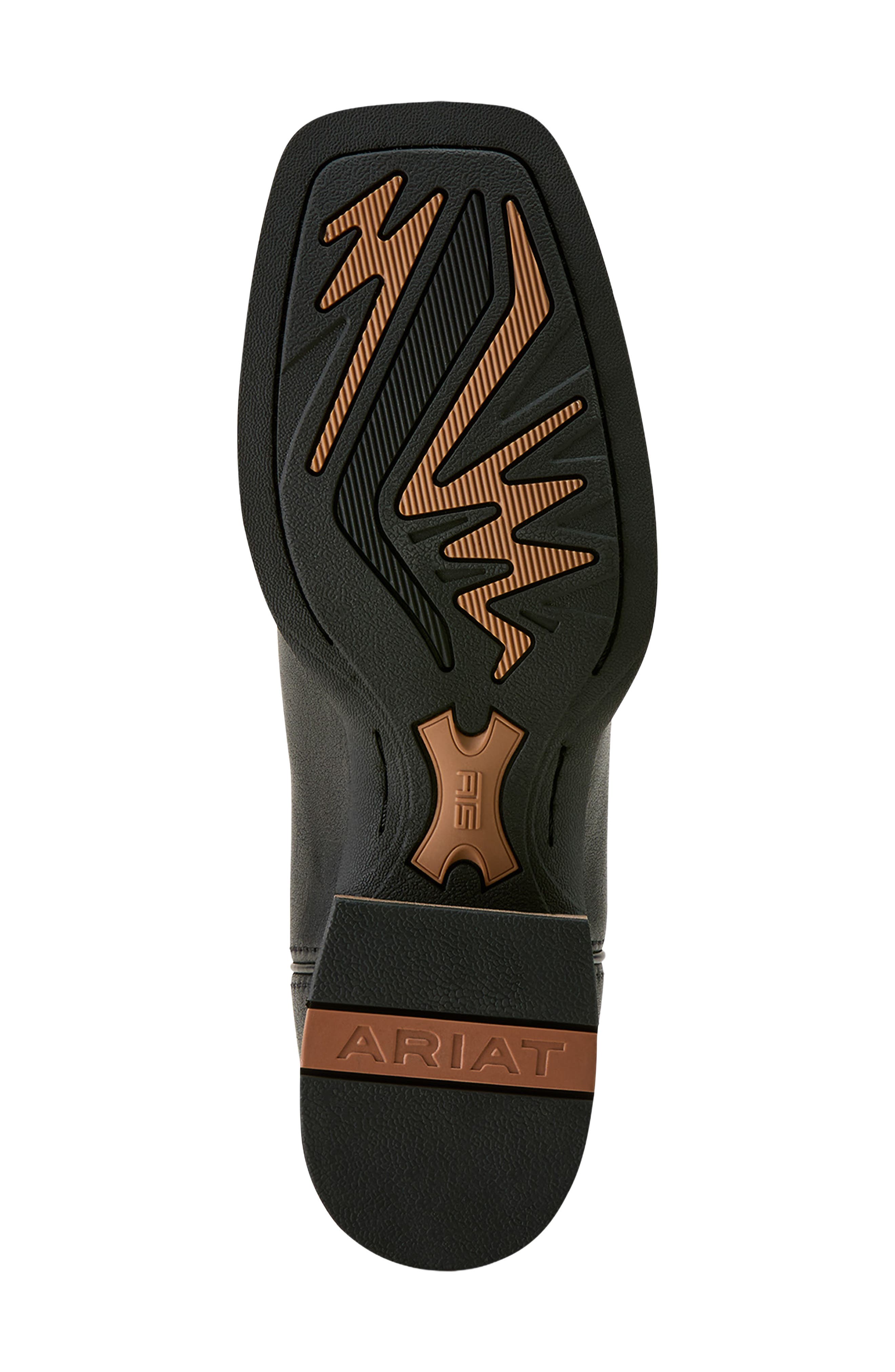 Olena Leather Western Boot, Alternate, color, OBSIDIAN