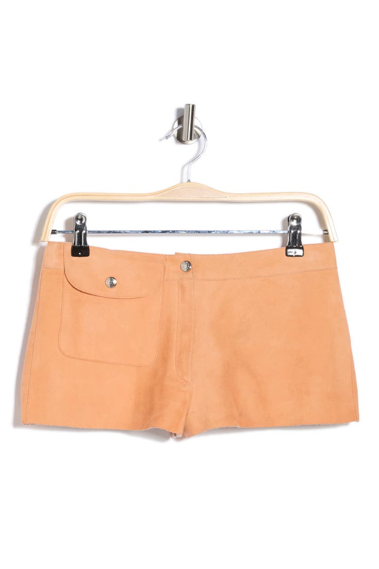 Leather Shorts, Alternate, color, APRICOT