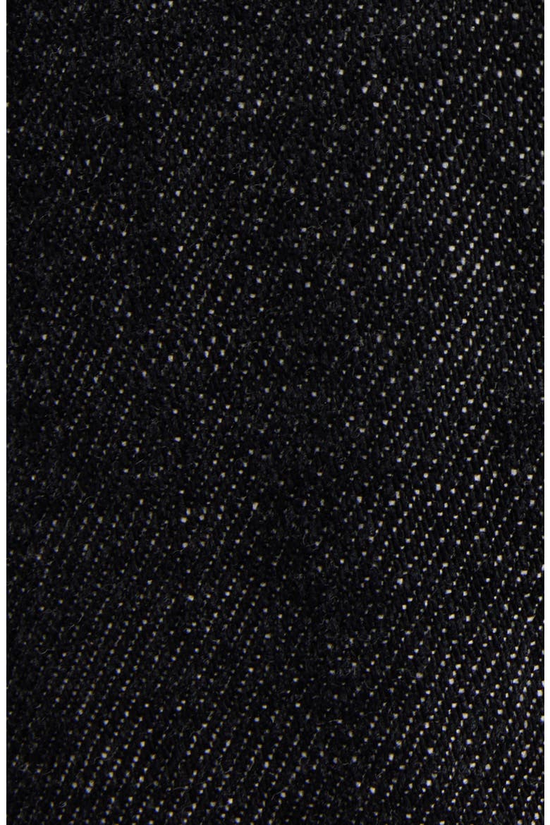 Cotton Denim Round Jeans, Alternate, color, DENIM NOIR