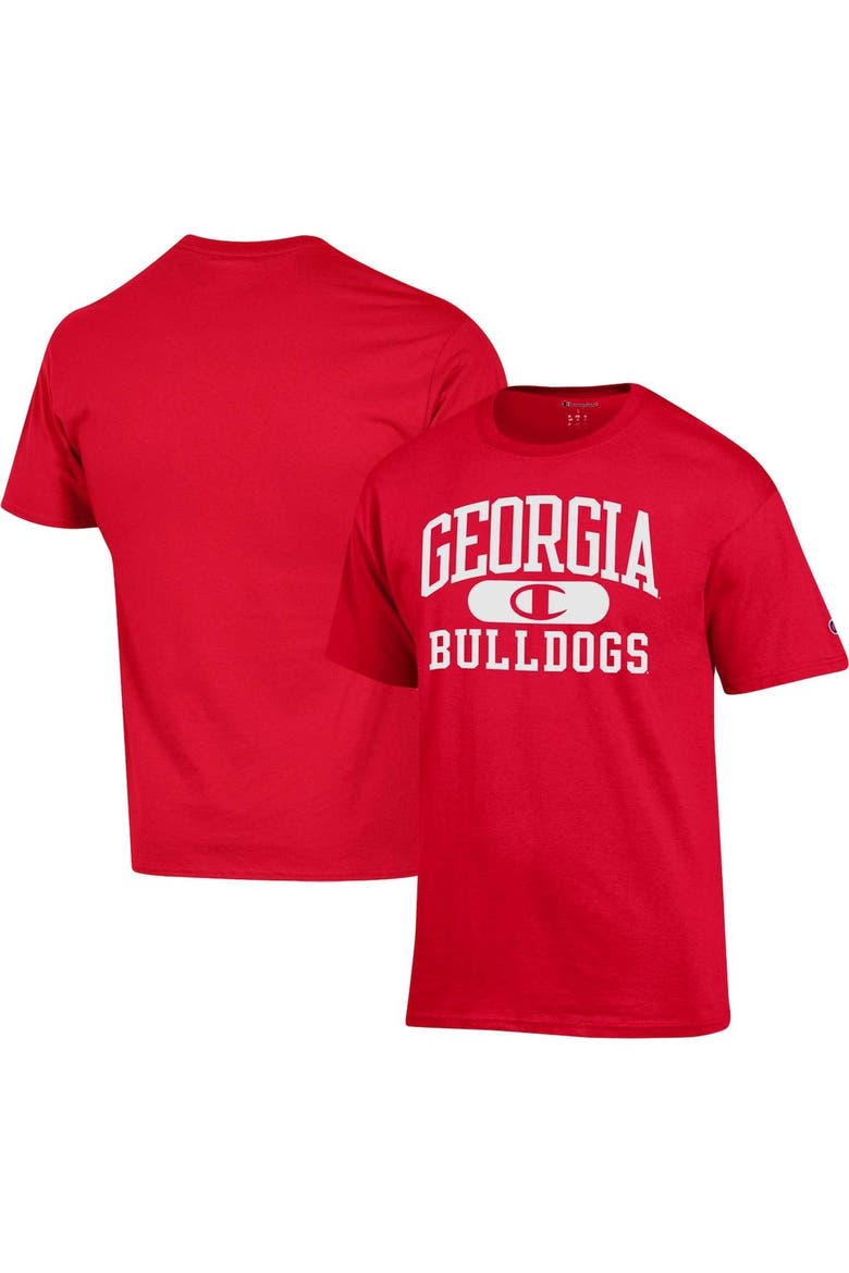 Men's Champion Red Georgia Bulldogs Arch Pill T-Shirt, Alternate, color, Red
