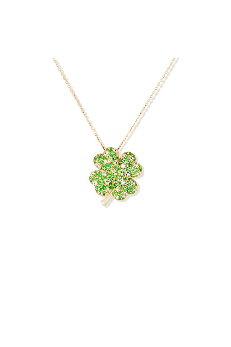 Juju Four Leaf Clover Charm Necklace, Main, color, Gold