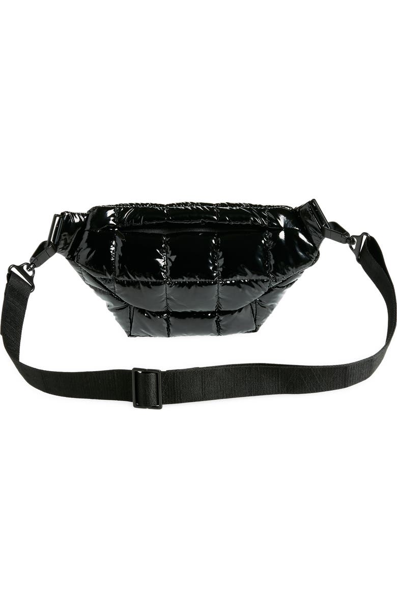 VeeCollective Porter Water Resistant Quilted Recycled Nylon Sling Bag, Alternate, color, Black Vinyl