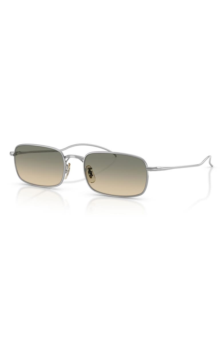 Oliver Peoples TK-14 53mm Rectangular Sunglasses, Alternate, color, Silver / Enoki Gradient