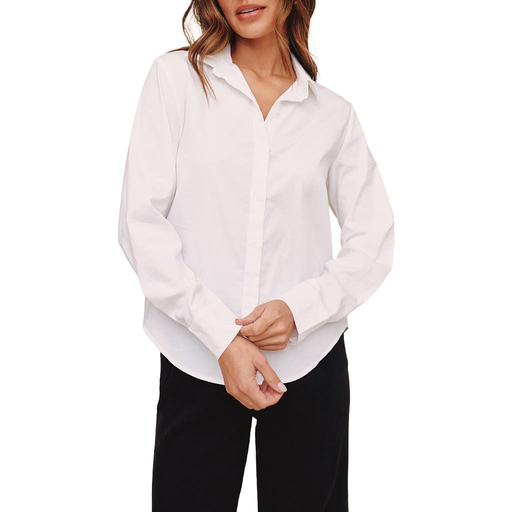 Bella Dahl Clean Button Front Shirt In White