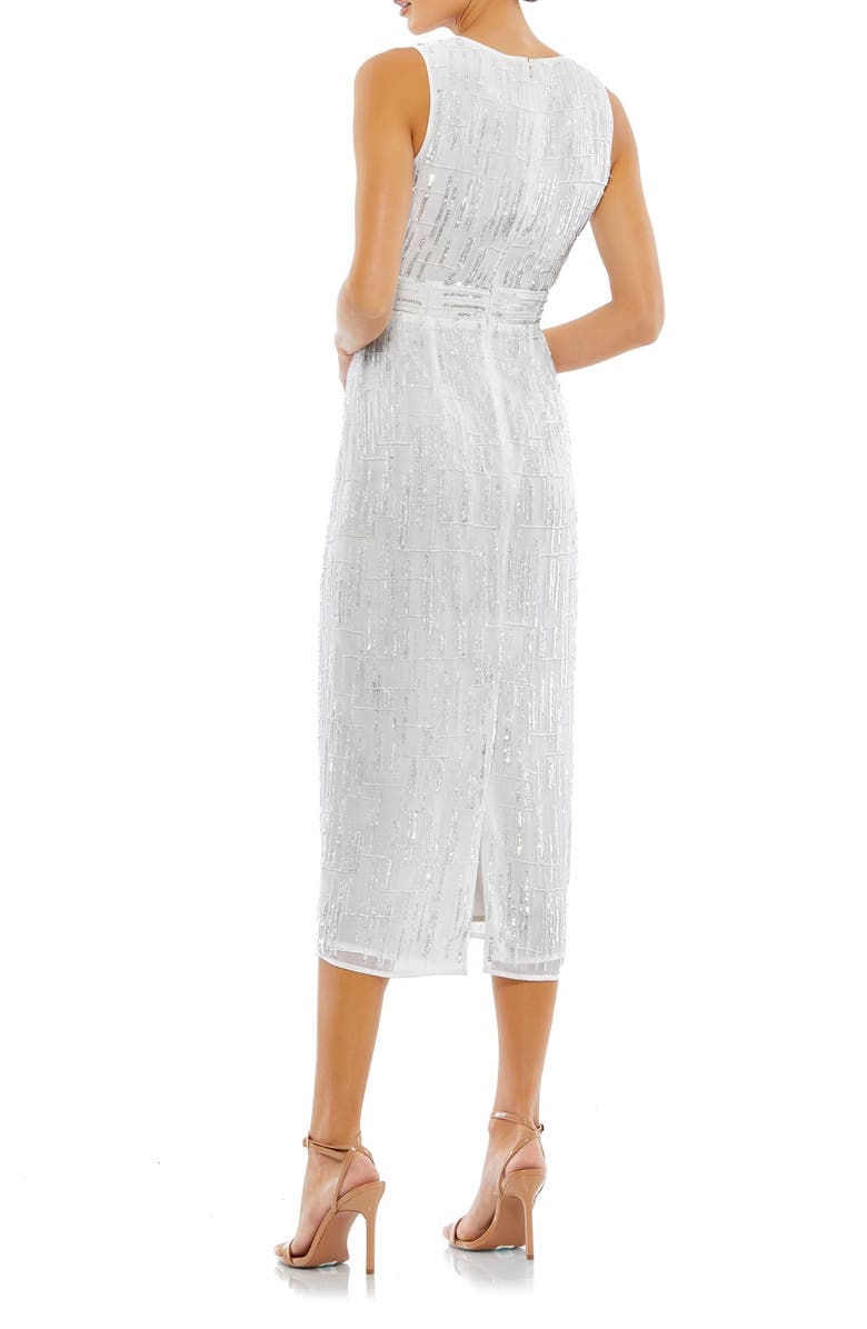 Ieena for Mac Duggal Beaded Sleeveless Sheath Cocktail Dress, Alternate, color, 