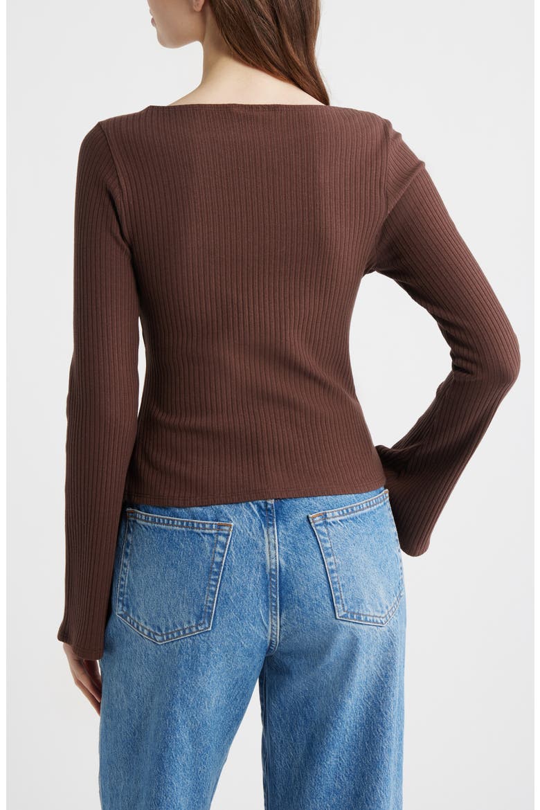 Miller Bell Sleeve Knit Top, Alternate, color, CAFE