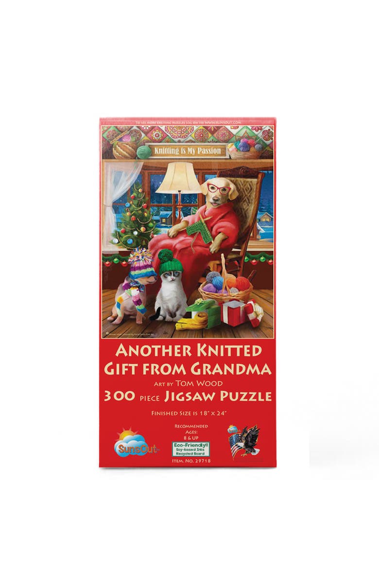 Sunsout Another Knitted Gift from Grandma 300 piece Jigsaw Puzzle for Adults, Alternate, color, Multicolor