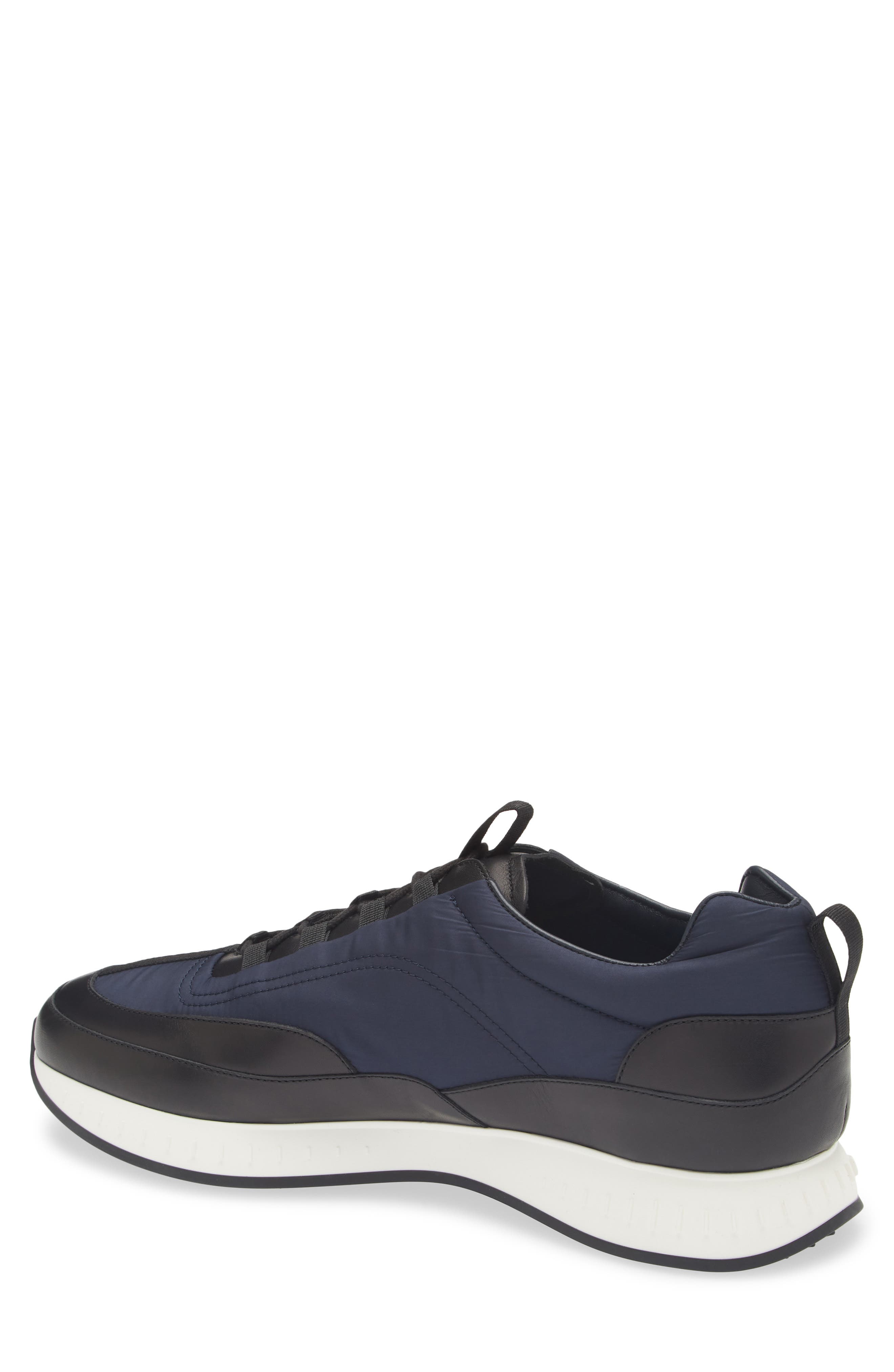 John Lobb Laced Stream Sneaker, Alternate, color, Black/ Navy
