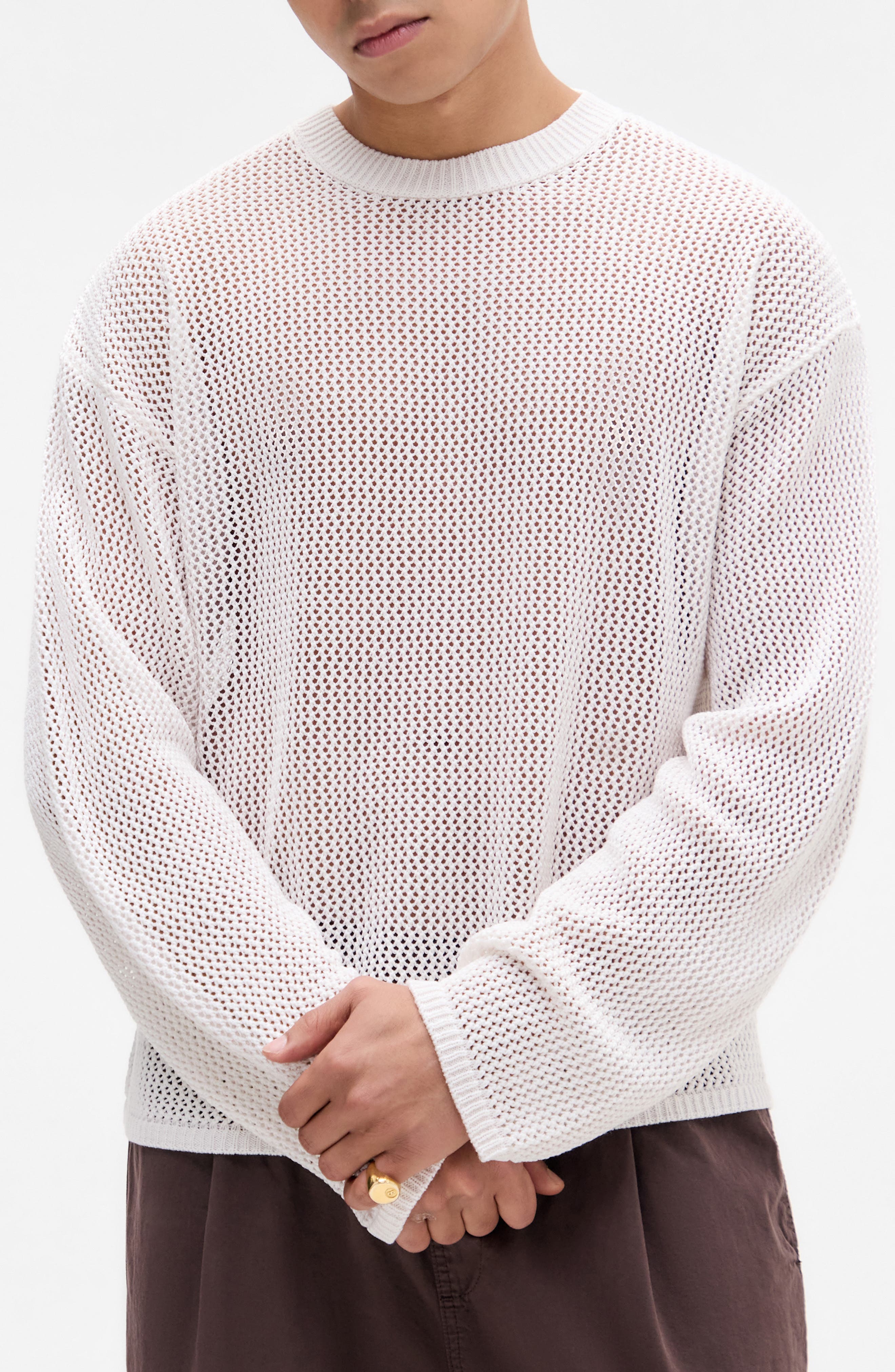 BDG Urban Outfitters Open Knit Mesh Sweater