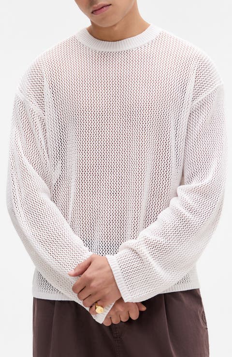 Open Knit Mesh Sweater
