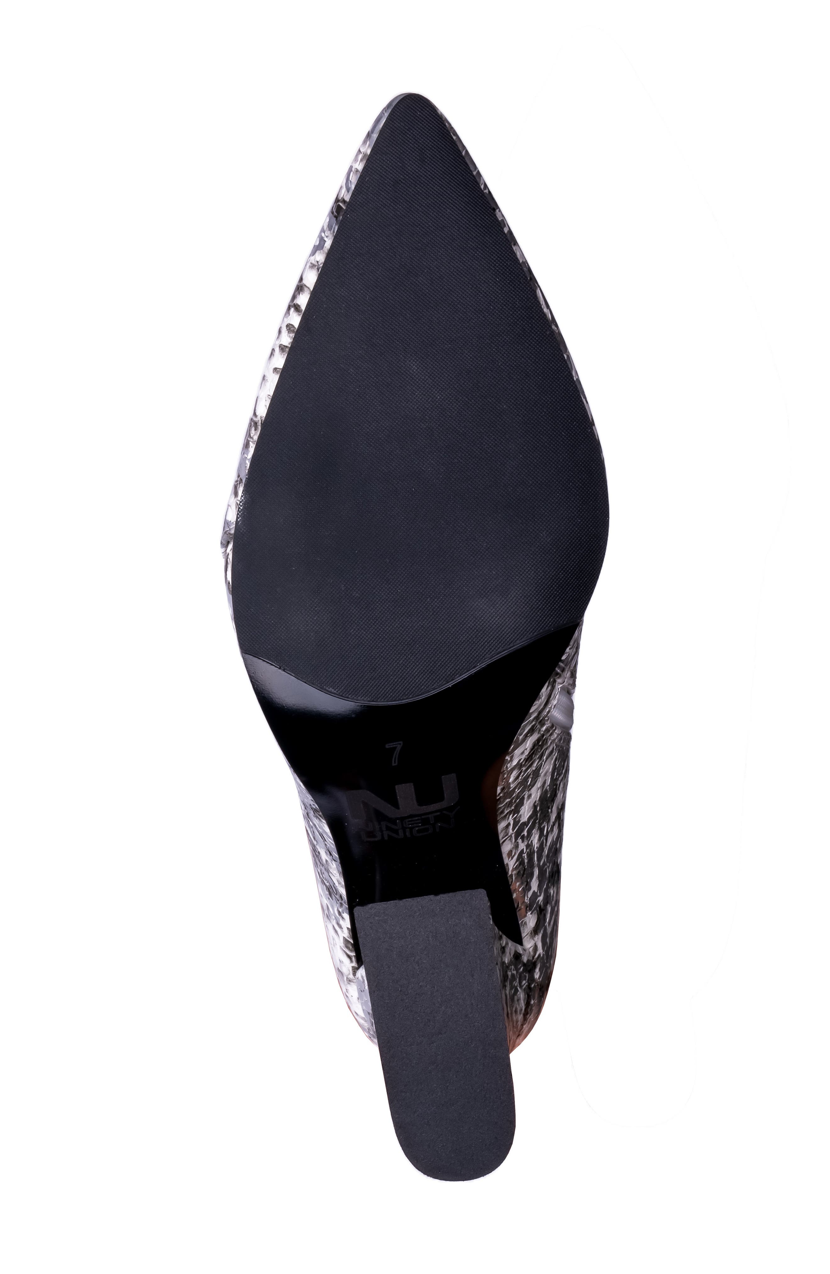 NINETY UNION Classic Block Heel Bootie, Alternate, color, Silver Snake