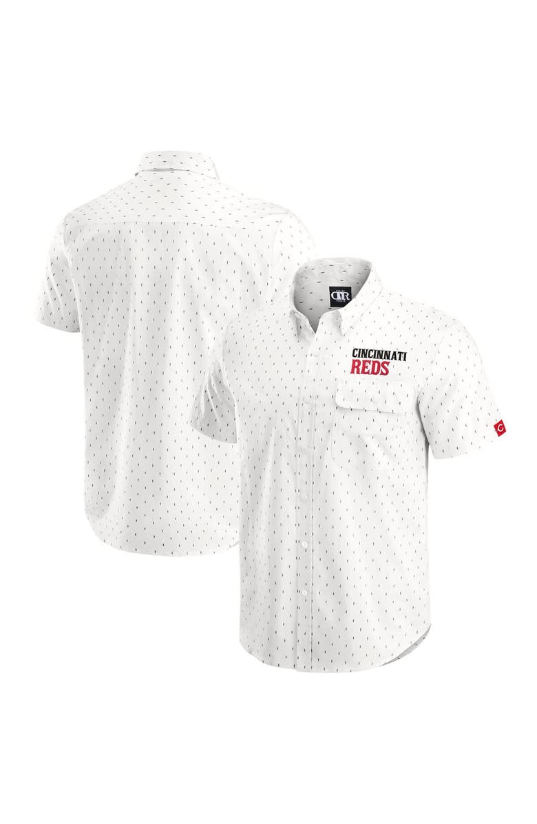 Darius Rucker Collection by Fanatics Men's Darius Rucker Collection by Fanatics  Cream Cincinnati Reds Printed Button-Down Top, Main, color, Cream