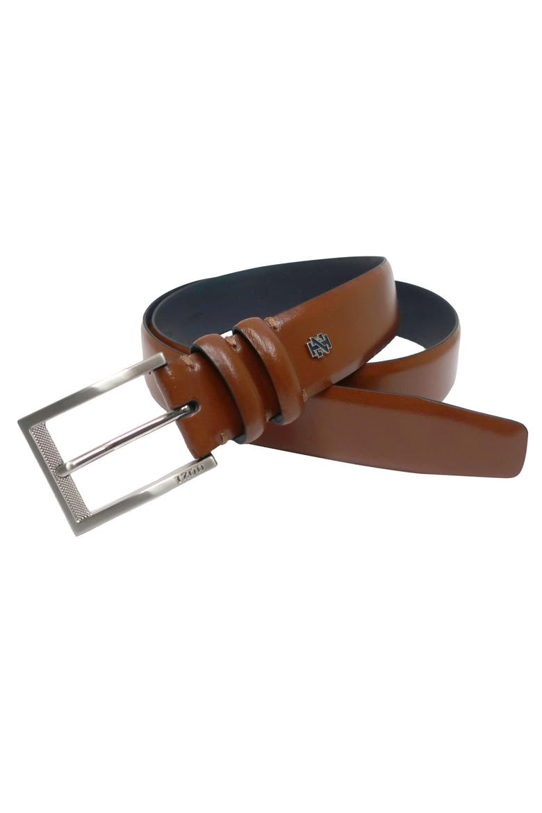 Mens Leather Dress Belt, Main, color, Cognac
