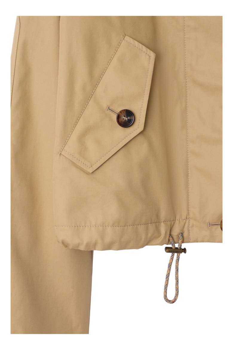 Short Gabardine Parka, Alternate, color, Flax beige