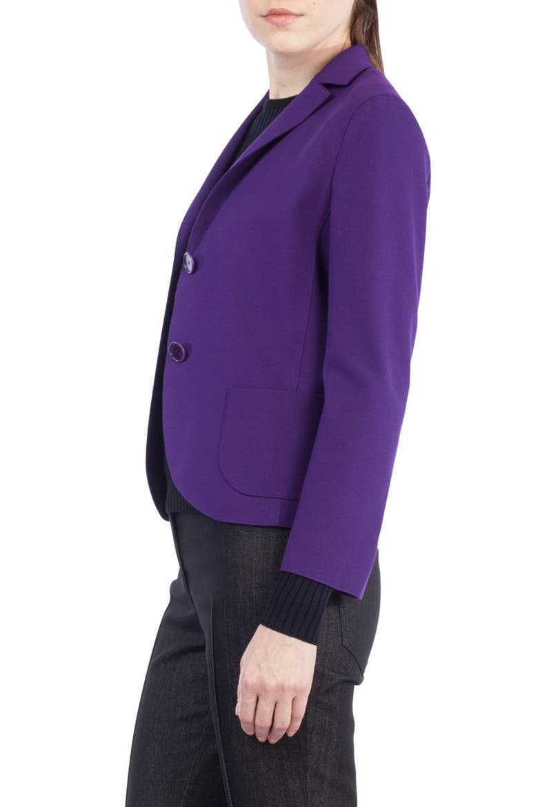 Crop Jersey Blazer, Alternate, color, INDIGO PURPLE