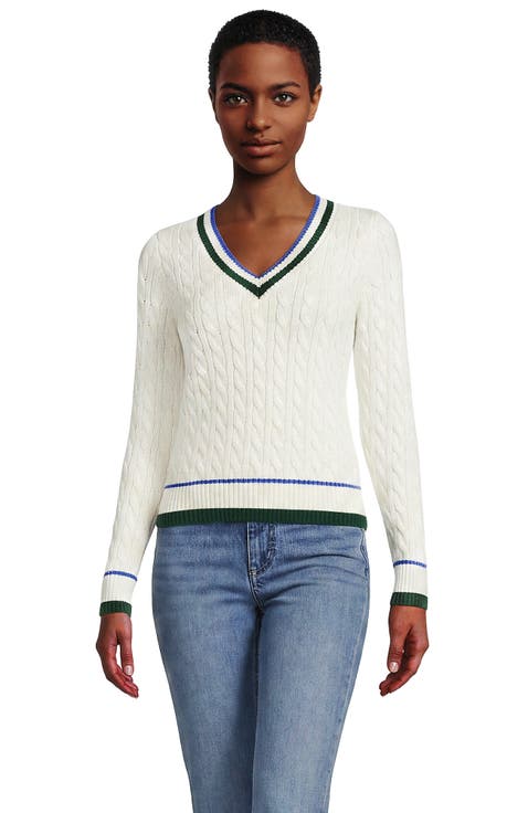 Drifter Cable V-neck Sweater