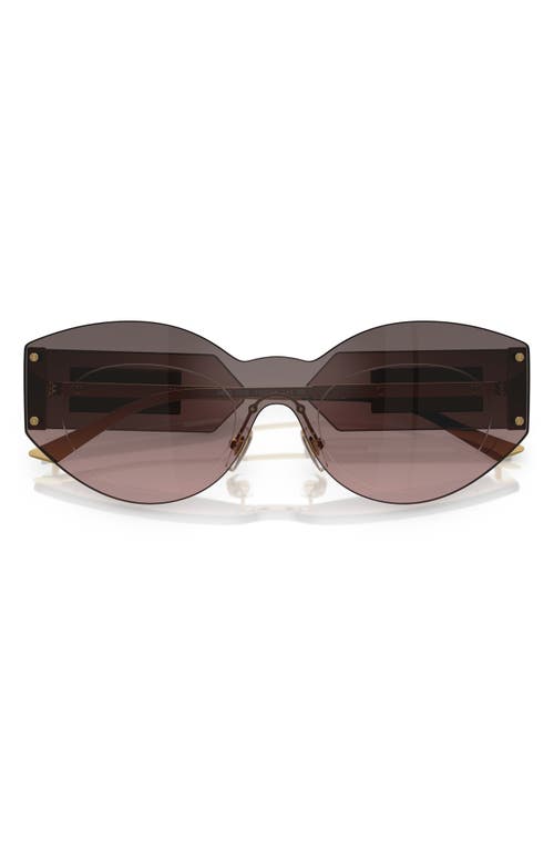 Versace 44mm Irregular Sunglasses In Silver Smoke