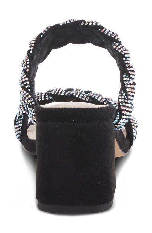Azura By Spring Step Fabilous Rhinestone Sandal In Black