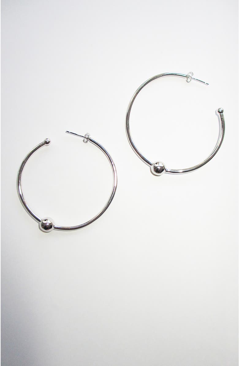 Rimor Jewelry XXL Pierced Hoops, Main, color, Silver
