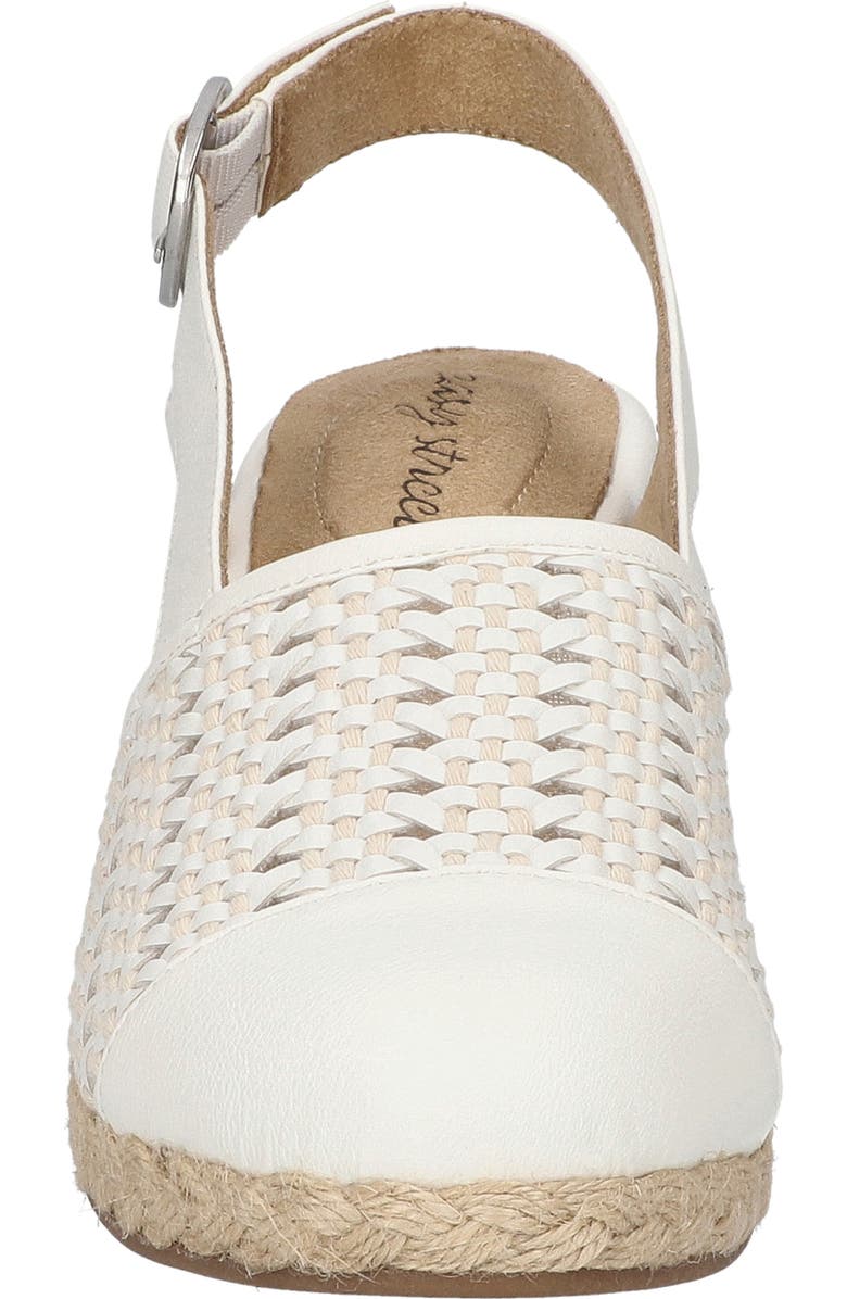 EASY STREET Taffy Slingback Espadrille Wedge Sandal, Alternate, color, White