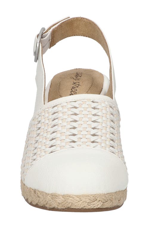 EASY STREET EASY STREET TAFFY SLINGBACK ESPADRILLE WEDGE SANDAL