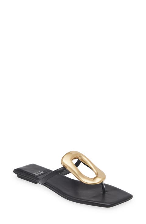 Franco Sarto Women's Elisa Open Square Toe Ankle Strap Flat