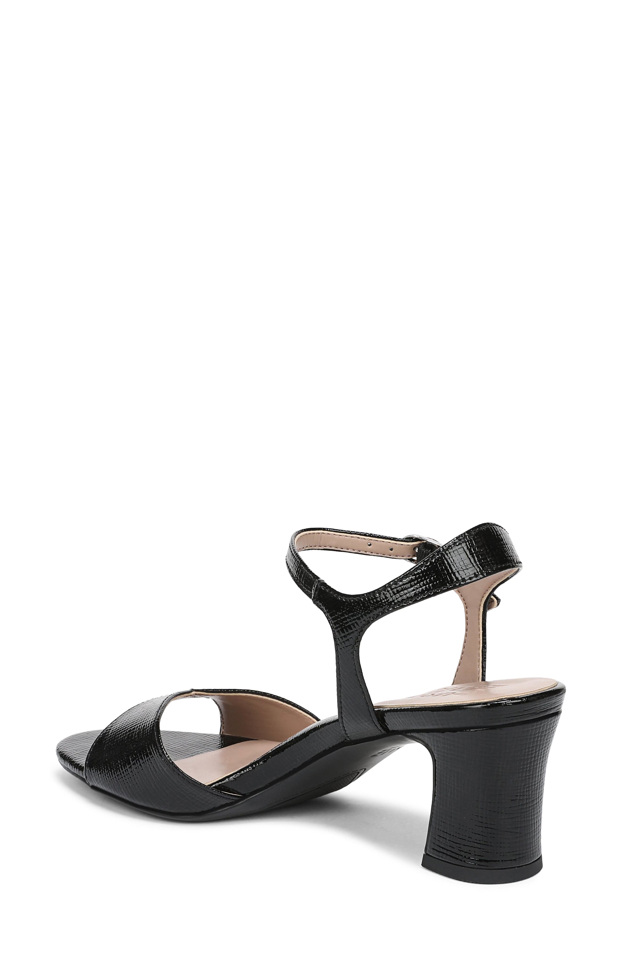 Naturalizer Nyla Sandal, Alternate, color, Black Textured Faux Leather