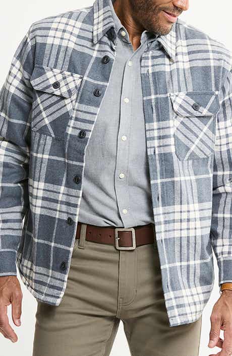 Faux Fur Lined Flannel Shirt Jacket