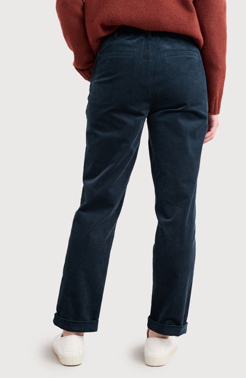 Seasalt Cornwall Crackington Sailor Button Crop Pull-on Pants In Blue