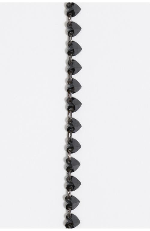 Bimba Y Lola Heart-shaped Crystals Bracelet In Black