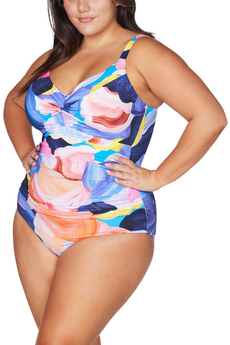 Arte a La Rue Monet D- & DD-Cup One-Piece Underwire Swimsuit, Alternate, color, PURPLE