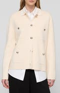 Lafayette 148 New York Matte Crepe Shirt Jacket