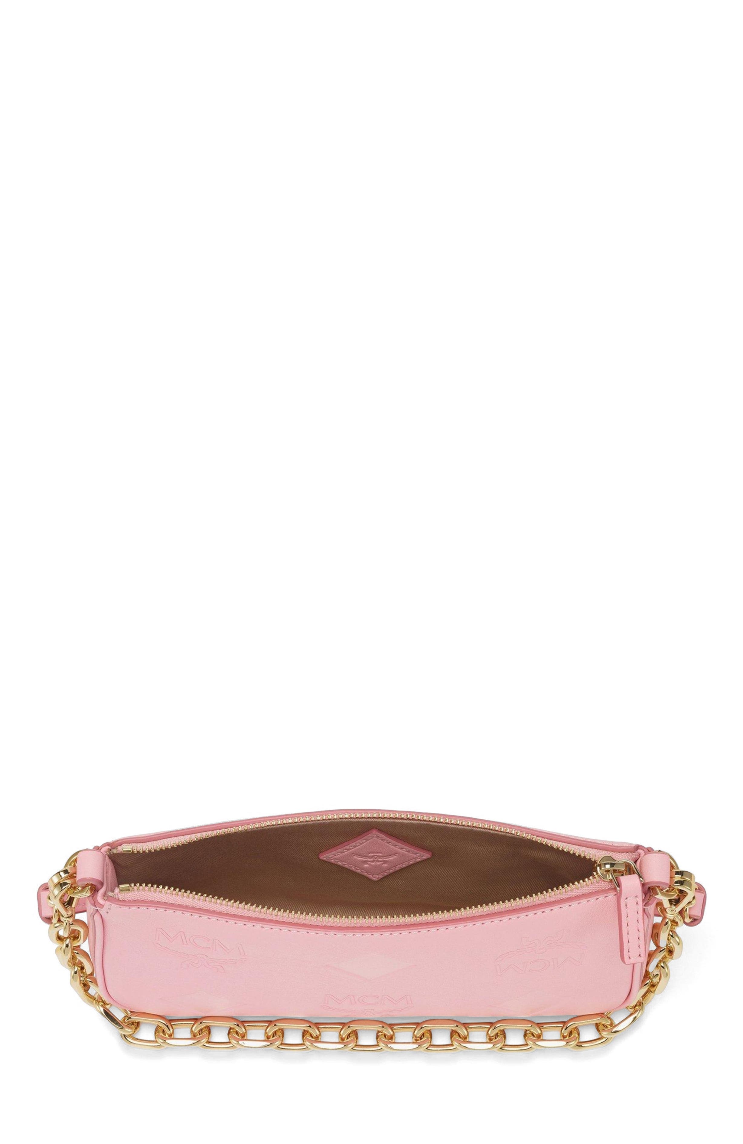 Aren Chain Crossbody in Maxi Monogram Leather, Alternate, color, Lotus Pink