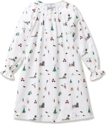 Petite Plume Kids' Delphine Holiday Town Cotton Blend Nightgown