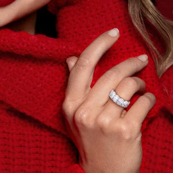 6 CTW Lab-Grown Diamond Oval 6-Stone Band 14k