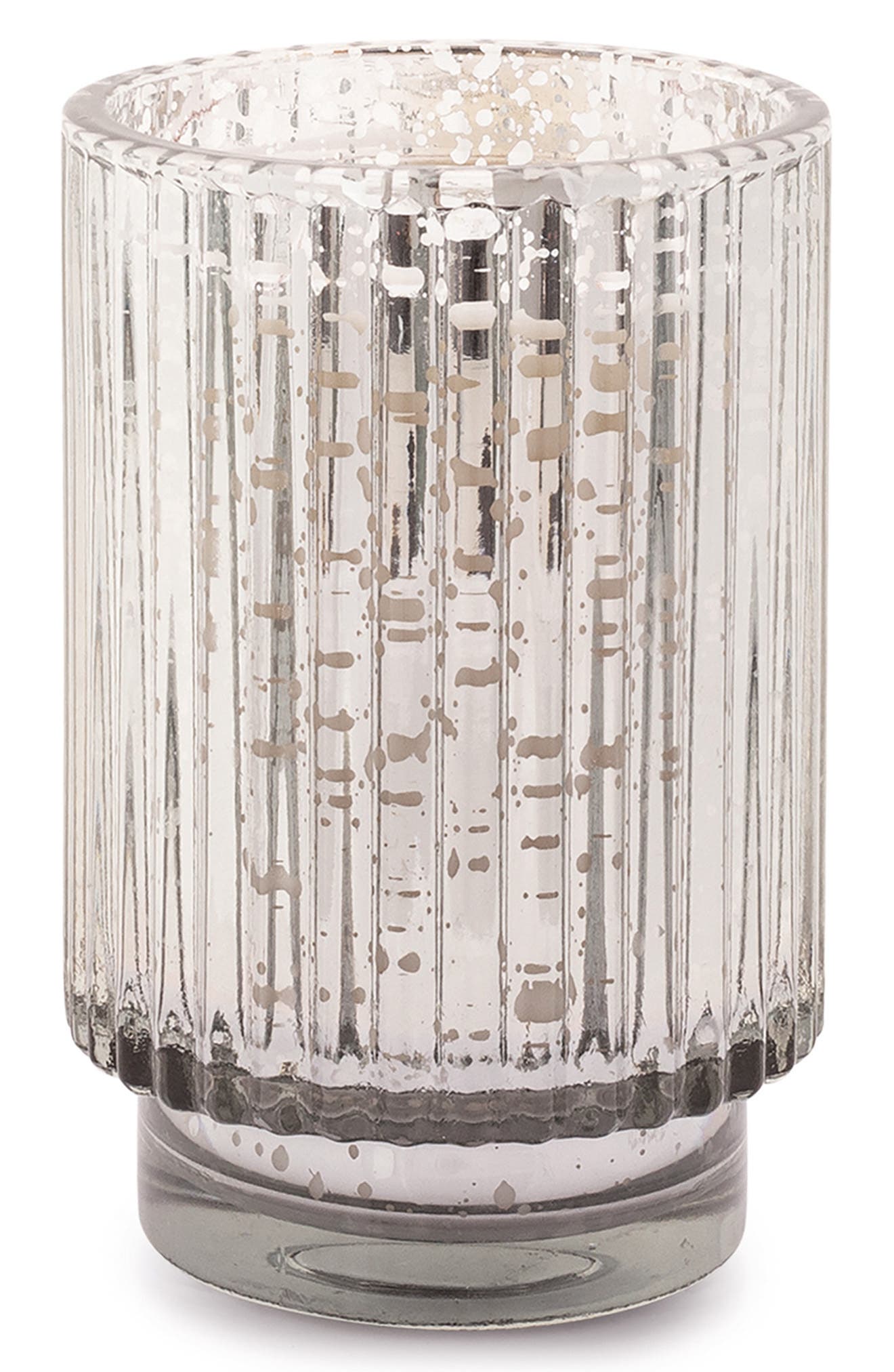 Cypress & Fir Mercury Glass Tall Ribbed Candle