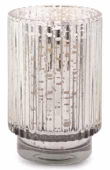 Cypress & Fir Mercury Glass Tall Ribbed Candle
