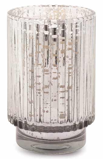 Cypress & Fir Mercury Glass Tall Ribbed Candle