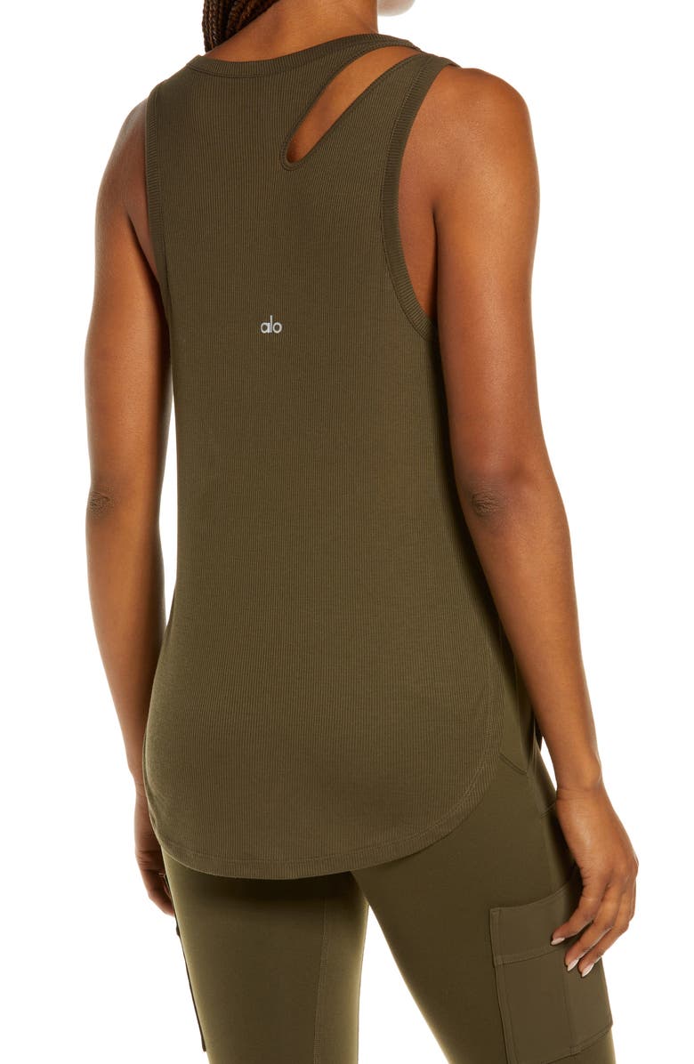Alo Peak Cutout Tank, Alternate, color,