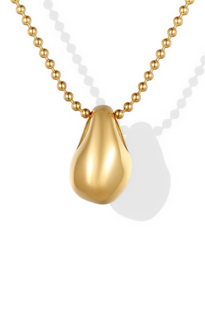 Mantra Calm Stone Necklace, Main, color, Gold