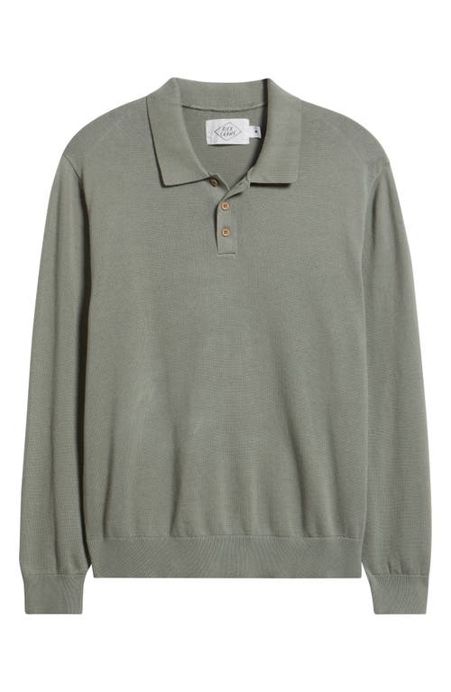 Alex Crane Feather Organic Cotton Polo Sweater In Blue
