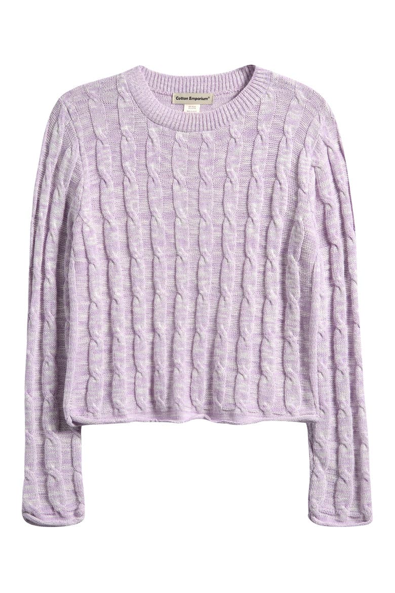 Kids' Cable Sweater, Main, color, PURPLE