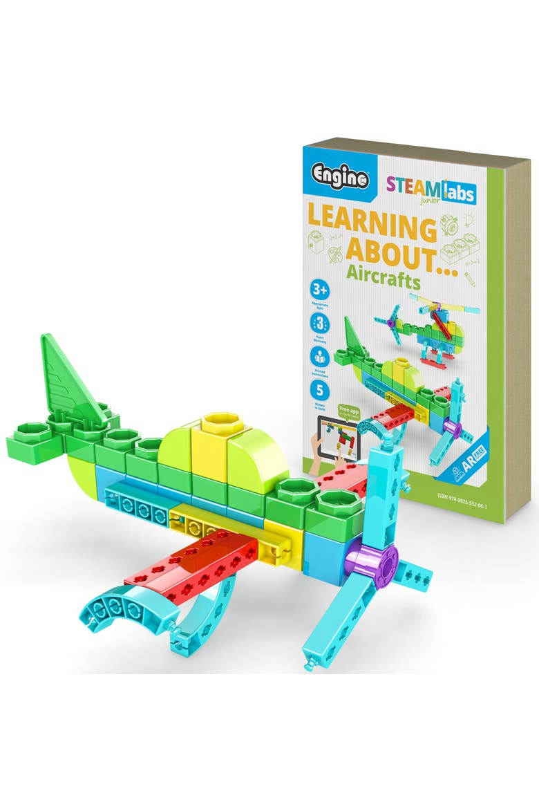 Steam Labs Junior Learning About Aircrafts 5 Model Toy Brick Building, Main, color, Multicolored