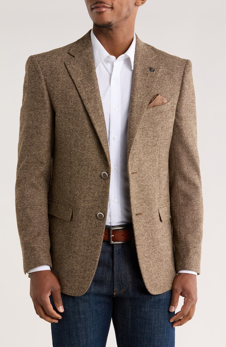 ZEGARIE Tweed Two-Button Sport Coat, Main, color, 