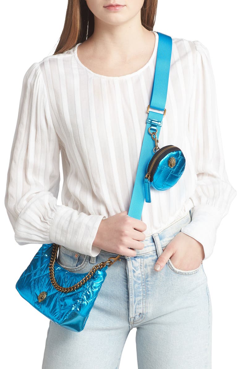 Kurt Geiger London Quilted Metallic Crossbody Bag, Alternate, color,