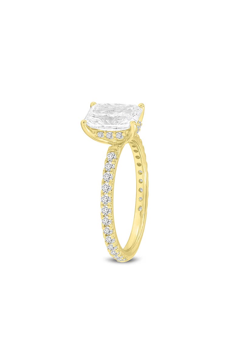 LuvMyJewelry Sia 14K Gold Radiant Cut Lab Grown Diamond Hidden Halo Ring - 2.25 Ct, Alternate, color, 14K Yellow Gold