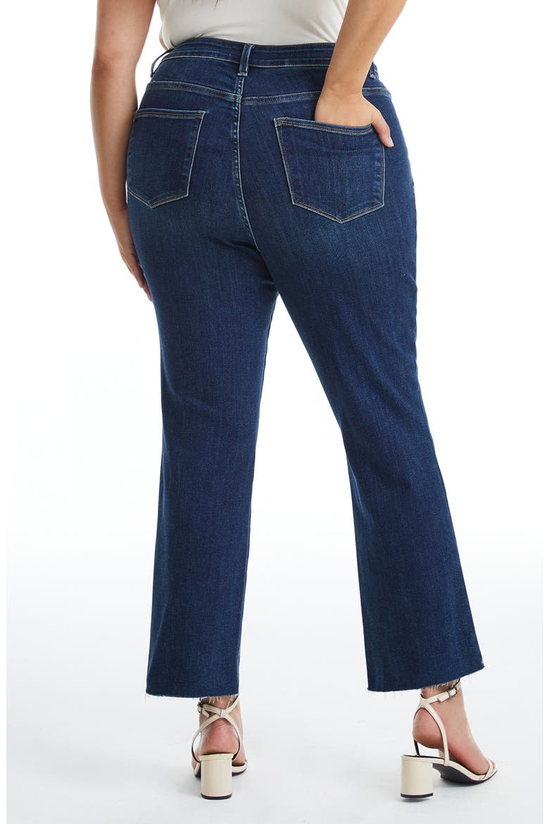 Raw Hem Straight Leg Jeans, Alternate, color, DARK BLUE